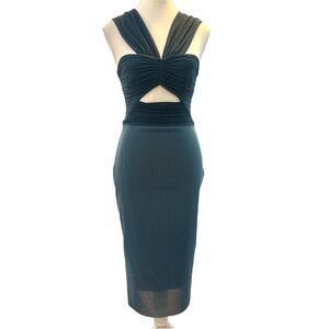 bec + bridge Teal Cutout Midi Dress